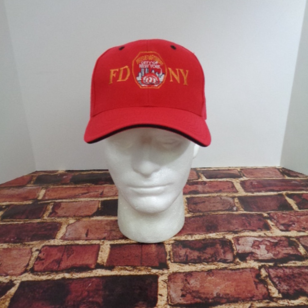 FDNY Fire Dept Mens Red Cap One Size NEW